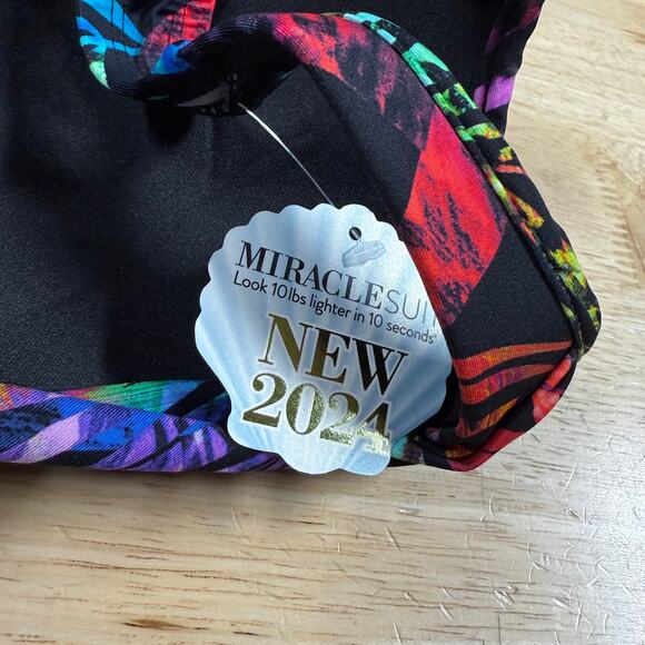 Miraclesuit NWT Tropicat Revele One Piece Swimsuit Multicolor Size 14 Underwire - Picture 4 of 14